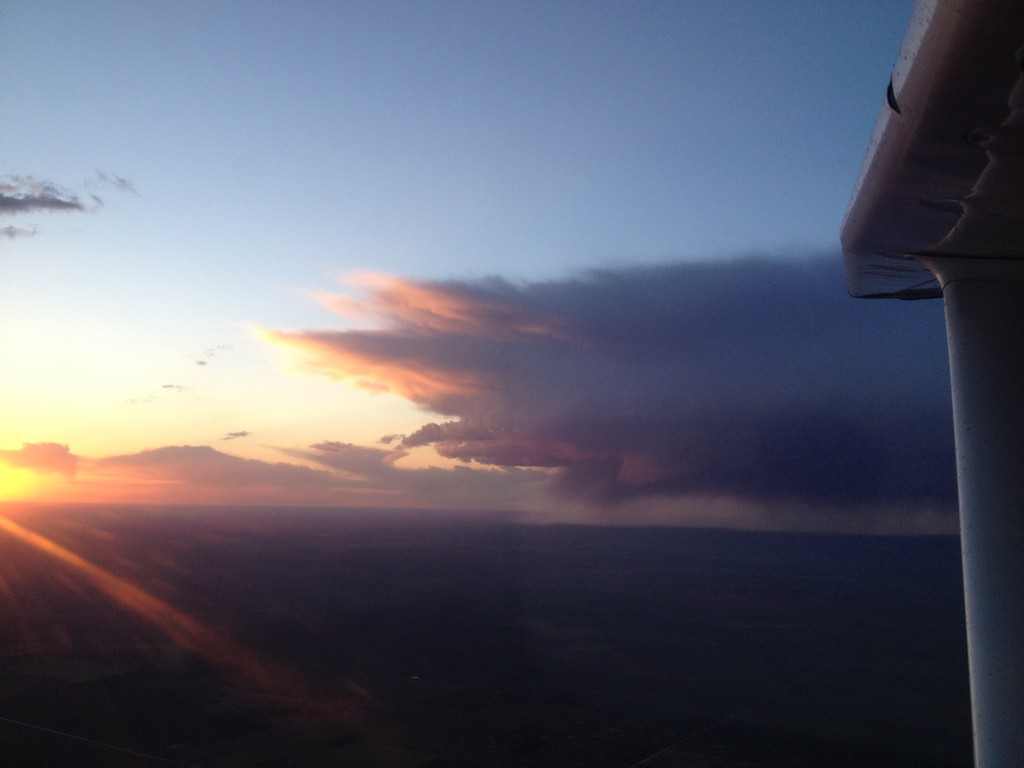 thunderstorm in flight