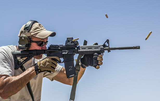Federal performed flawlessly. A man firing an AR-15 with Federal ammunition.