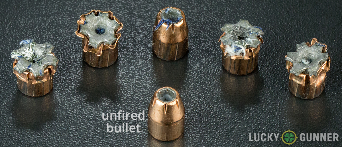 Clothing clogging the hollow point bullets Expanded Bullets