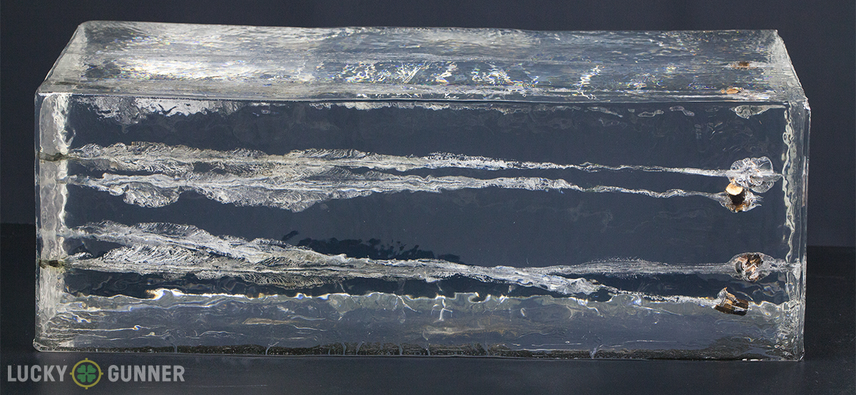 Real Clear Ballistic gel was used for testing five-shots